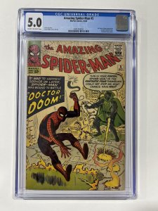 Amazing Spider-Man 5 1963 Cgc 5.0 Crm/ow pages Marvel Comics