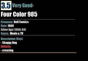 Four Color 985 (1960) VG- Shaggy Dog Dell Comics