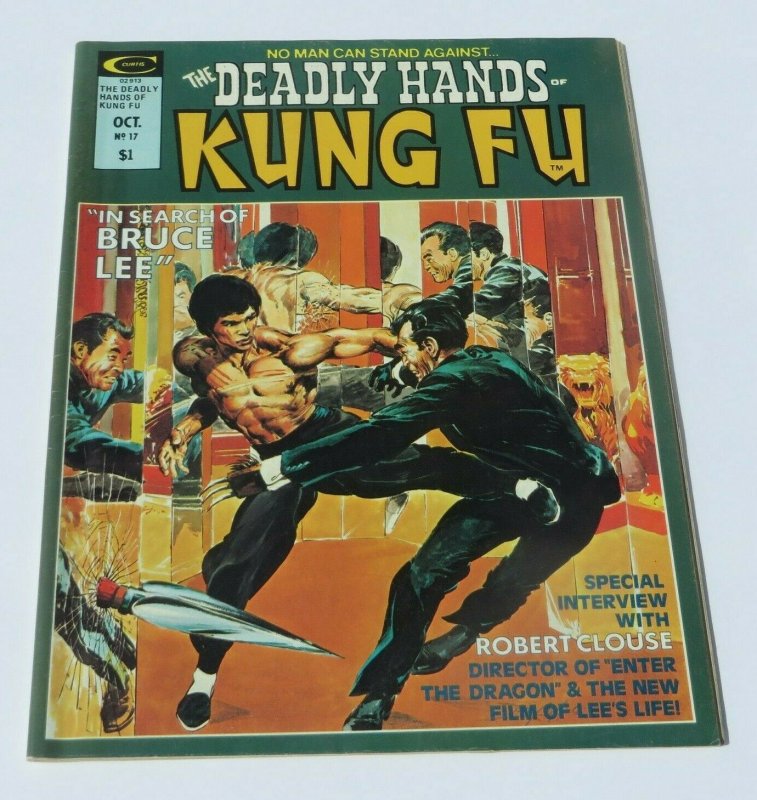The Deadly Hands of Kung Fu #17 FN/VF 1975 Martial Arts Magazine Bruce Lee Cover