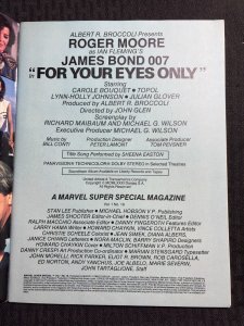1980 Marvel Super Special #19 VF- 7.5 James Bond 007 For Your Eyes Only