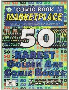 COMIC BOOK MARKETPLACE #11, NM-, the 50th Rare Golden Age comics, 1992