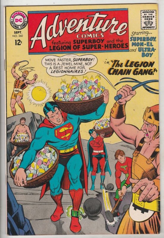 Adventure Comics #360 (Sep-67) VF+ Mid-High-Grade Legion of Super-Heroes, Sup...