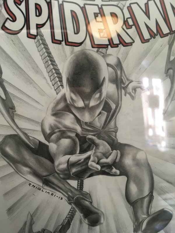 Spider-Man sketch cover by Rodolfo Migliari on Asm 648.  CGC 9.8