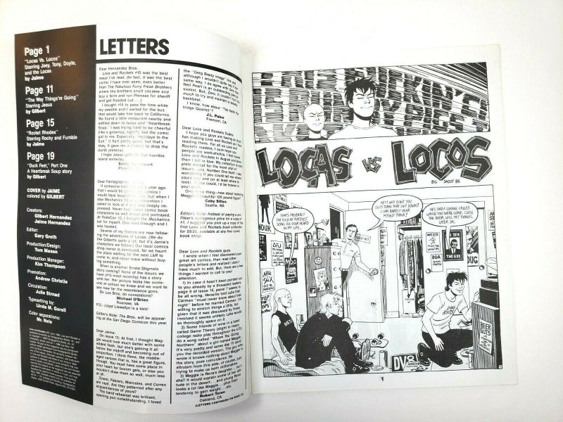 LOVE and ROCKETS No. 17 Fantagraphics 1st Printing 1986 Adult Comic Magazine