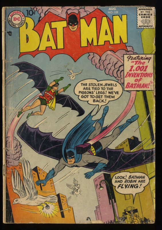 Batman #109 GD Three Crimes Against Batman! Sheldon Moldoff Art! |  Comic Books - Silver Age, DC Comics, Batman, Superhero / HipComic