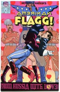 AMERICAN FLAGG #1 2 3 4 5 6, 8 9, NM-, Howard Chaykin. Agent, Spy, 1988