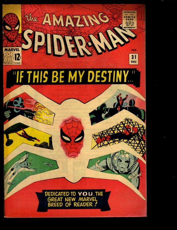 Amazing Spider-Man # 31 FN Marvel Comic Book Goblin Gwen Stacy Aunt May NE3