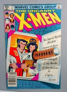 Uncanny X-Men #172, VF+ Newsstand Marvel Comics, 1983 JR1