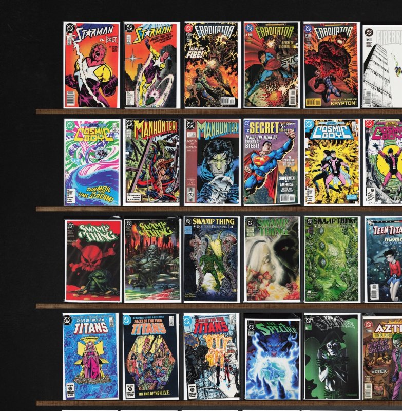 Huge Lot 150+ Comics with Swamp Thing, Vigilante, Starman, Firebrand & More!