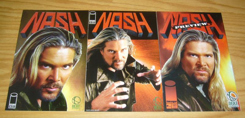 Nash #1-2 VF/NM complete series + preview kevin nash wwf wrestler PHOTO VARIANTS