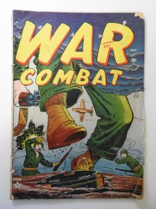 War Combat #2 (1952) GD Condition ink fc, 1 1/2 in cumulative spine split