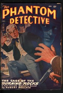 PULP:  PHANTOM DETECTIVE-NOV 1947-SUICIDE COVER--HARDBOILED PULP HERO--ROBERT...