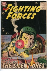 OUR FIGHTING FORCES #40-1958-DC-SILVER AGE-SILENT ONES-JOE KUBERT-vg+