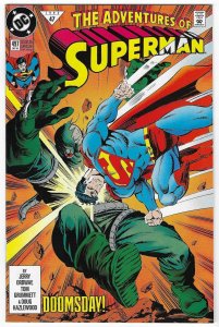 Adventures of Superman #497 Second Print Cover (1992)