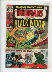 AMAZING ADVENTURES #4 (4.5/5.0) THE INHUMANS AND THE BLACK WIDOW!! 1971
