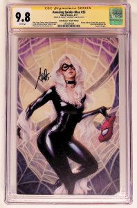 The Amazing Spider-Man #25 (2017) CGC 9.8 ComicXposure Virgin Ed., signed Lau!