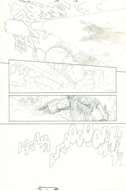 Thor: God of Thunder #20 p.18 - Old King Thor vs. Galactus - art by Esad Ribic