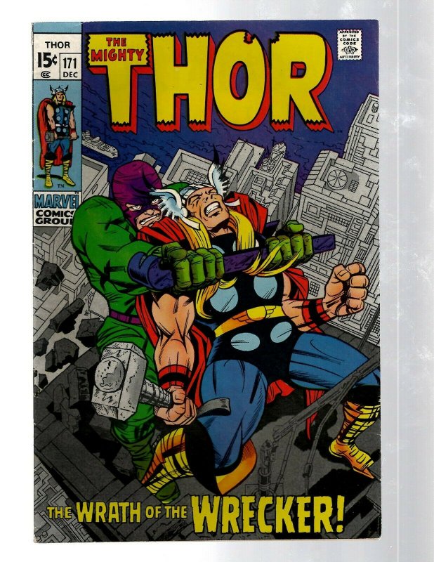 Mighty Thor # 171 VF Marvel Comic Book Loki Odin Asgard Sif Avengers Hulk RB8