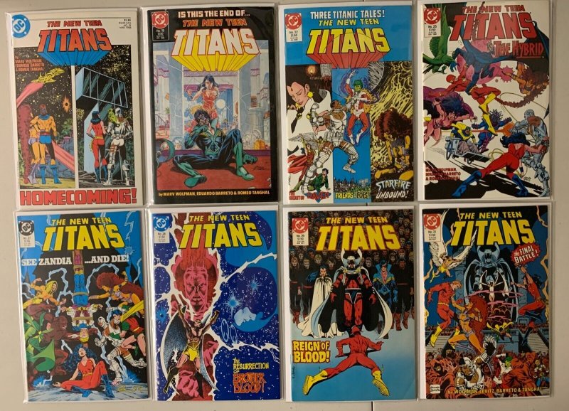 The New Teen Titans comic lot from: #0-60 + 3 ANN 43 diff (1984-89)