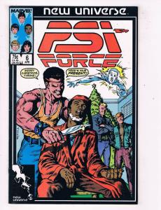 PSI Force #6 VF Marvel Comics New Universe Comic Book Apr 1987 DE45