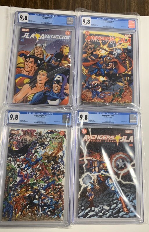 Avengers JLA 1 2 3 4 1-4 All Cgc 9.8 White Pages Set Run Lot 