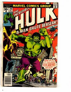 Lot Of 4 Incredible Hulk Marvel Comic Books # 166 206 208 211 Avengers Thor NP7