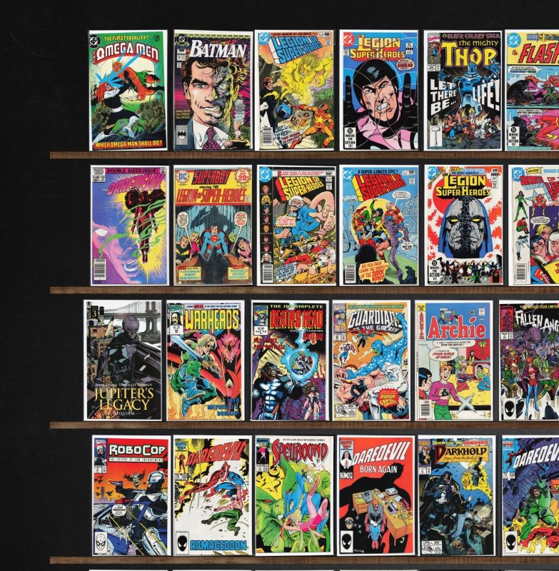 Huge Lot 140+ Comics with Legion Of Super Heroes, Daredevil & More!