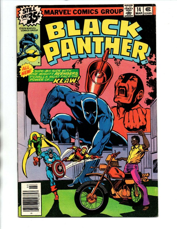 Black Panther #14 newsstand - Avengers - 1975 - VF