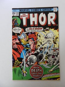 Thor #241 (1975) VG+ condition subscription crease