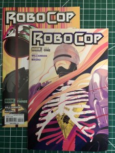 Robocop #1, 3 (2014).  Will include #2 that has damage back cover NC.