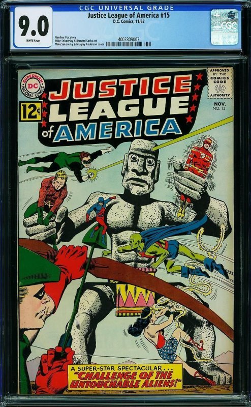 Justice League of America #15 (1962) CGC 9.0 VFNM