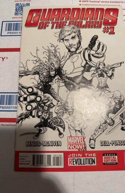 Guardians of the Galaxy #1 Sketch Cover (2013) really nice copy