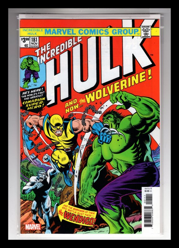 Incredible Hulk #181: Facsimile Edition (2019) 1st App WOLVERINE!  / ID#NN