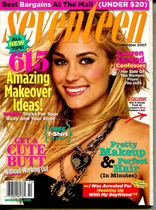 Seventeen 10/2007-Lauren Conrad-get a cute butt-615 makeover ideas-FN/VF