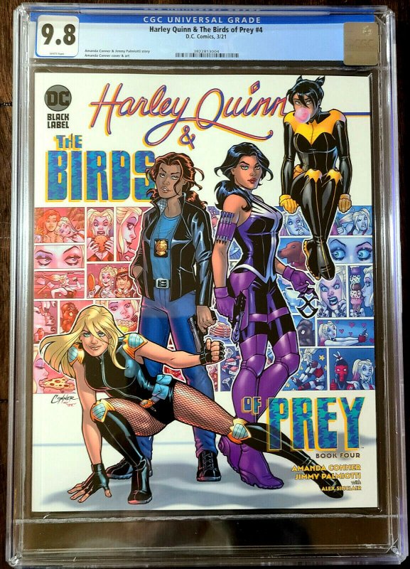 Harley Quinn & The Birds of Prey #4 Amanda Conner Cover DC Comics 2021 GCG 9.8 