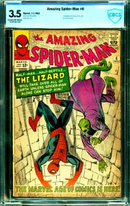 Amazing Spider-Man #6 CGC Graded 3.5 3rd 1st Appearance & Origin of the Lizard