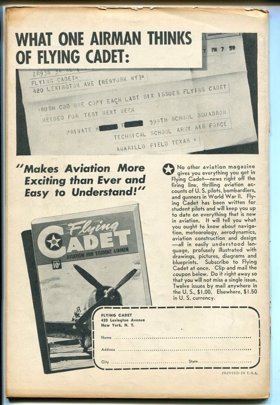 Flying Cadet #2 1943-P-47 Thunderbolt-WWII--comics-text-photos-FN