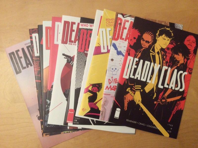 DEADLY CLASS 1 - 7, 9 - 18, 20 -  22, 24, 25, 27, 28 AVG GRADE NM (9.2 - 9.4)