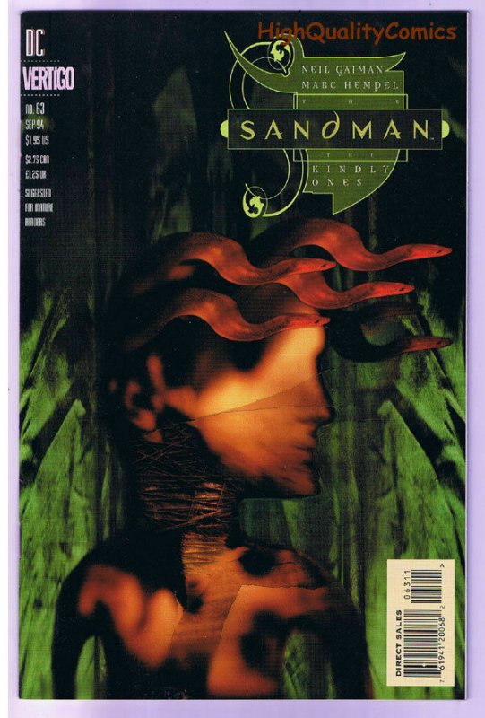 SANDMAN #63, NM-, Vertigo, Neil Gaiman, Marc Hempel, more SM in store 