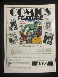 1985 COMICS FEATURE Magazine #38 FVF 7.0 X-Factor Preview / Hulk History