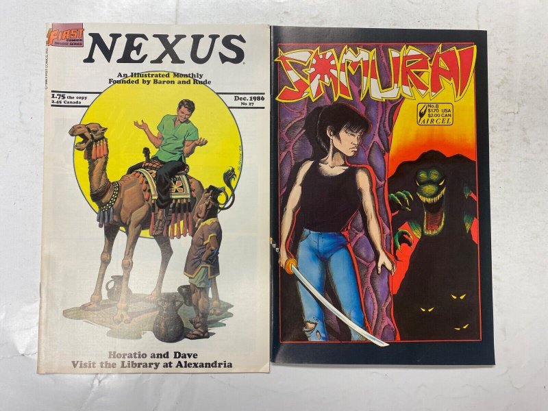 5 SLAVE LABOR comic books Samurai Penguin New Wave Nexus Samurai 52 KM38