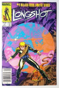 Longshot #1 (8.0, 1985) 1st app of Longshot & Spiral