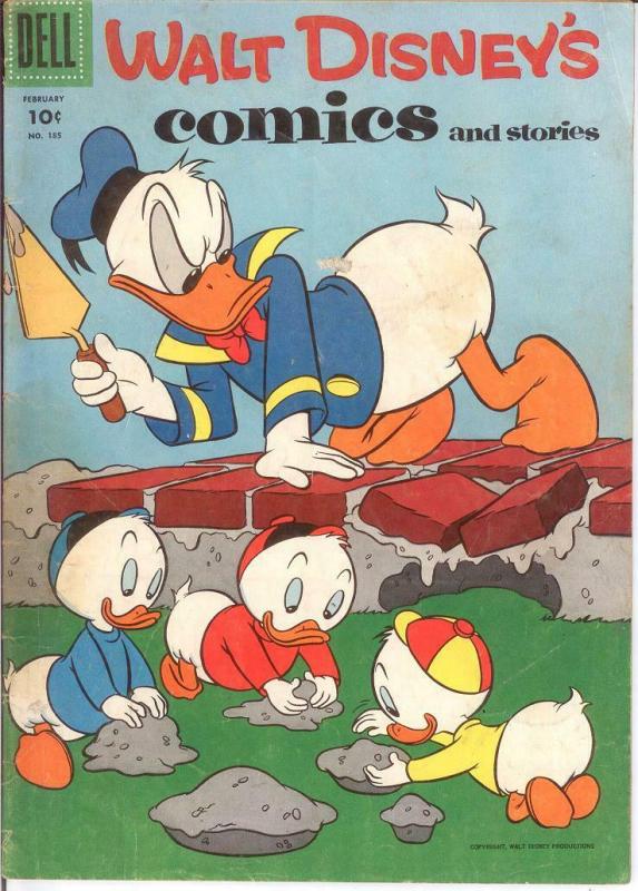 WALT DISNEYS COMICS & STORIES 185 VG BARKS Feb. 1956 COMICS BOOK