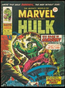 MIGHTY WORLD OF MARVEL #109-HULK-FANTASTIC 4-BRITISH VG