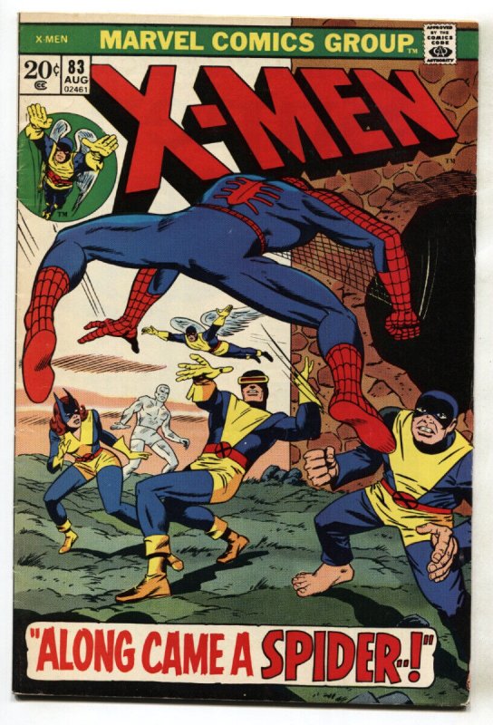 X-MEN #83 comic book 1973 Spider-Man issue-Marvel