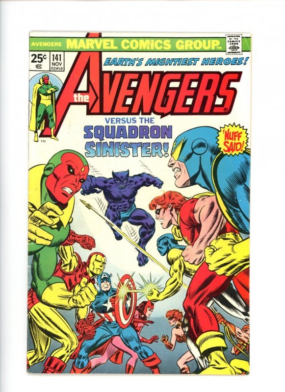 Avengers #141  1975  VG  Squadron Sinister!  Perez art!