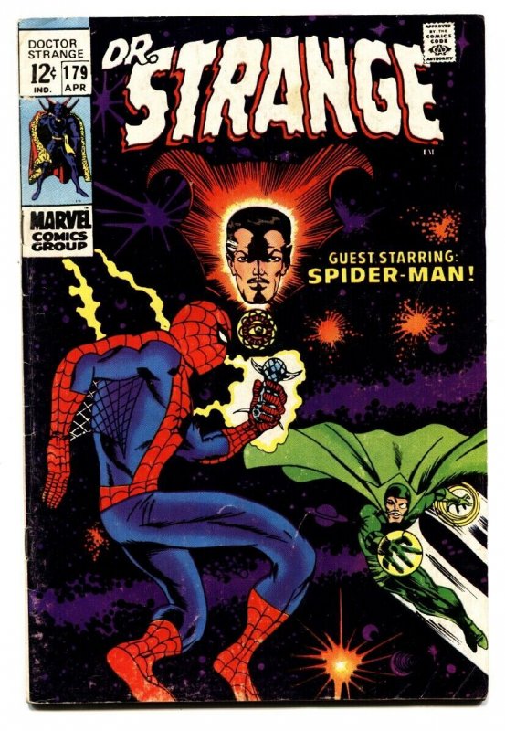 Dr Strange #179 1969- Marvel Comics- Spider-man - Ditko art VG/FN