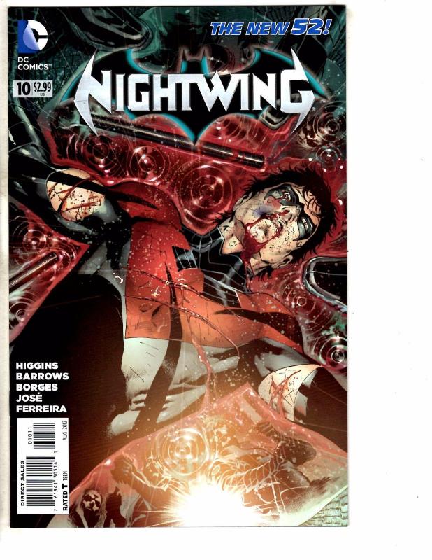 Lot Of 5 Nightwing DC Comic Books # 10 11 12 13 14 Batman Harley Quinn J237