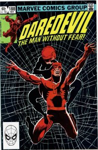 Daredevil #188 Frank Miller Black Widow 1st Stone, Claw & Shaft NM