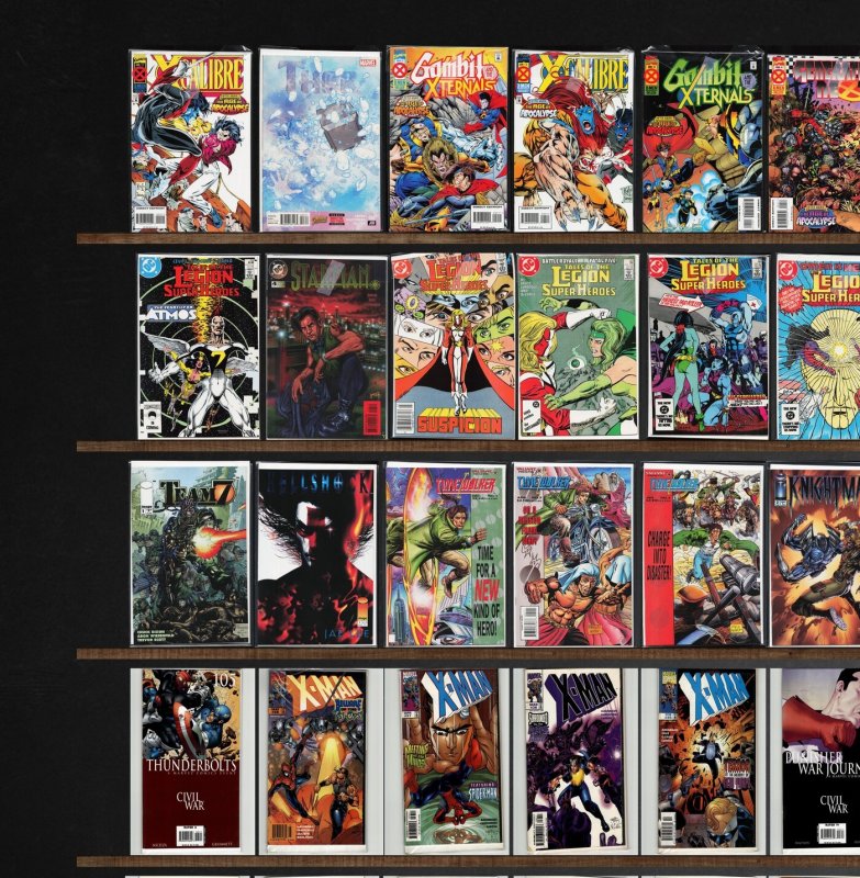 Huge Lot 150+ Comics with X-Man, Wolverine, Teen Titans, Checkmate & More!